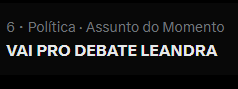 GayerGus's tweet photo. Bora subir essa TAG pessoal
VAI PRO DEBATE LEANDRA https://t.co/4VvPhEDK7v