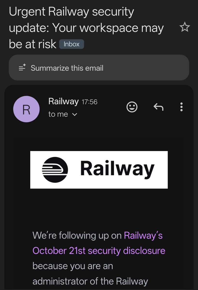 FlippedRay's tweet photo. That's not funny @Railway https://t.co/GdYGLqDCea