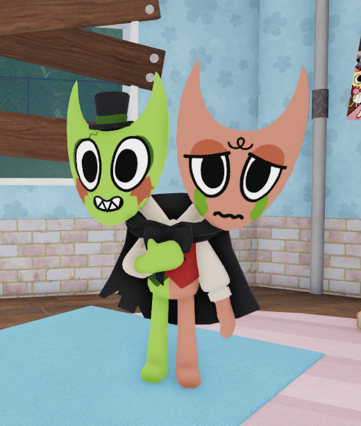 punchjaww's tweet photo. Dandy's World Halloween event week 4! I got to design Razzle and Dazzle and Brightney this time! Enjoy!! 👻 🎃 https://t.co/j53ZebewrB