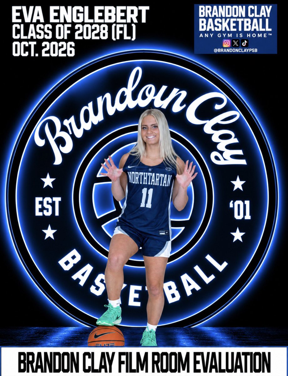 BrandonClayPSB's tweet photo. Brandon Clay College Scouting Database & Film Room Evals | @bclayfilmroom

“The Best Film Evals & College Scouting Database in 🏀 .”

Newest College Scouting Database Film Eval: ‘28 PG Eva Englebert (FL)🚨

Englebert has a @BClayScouting College Database Card with a brand new Eval unlocked 🔓 and a new graphic going on our Instagram today.

Who Will Unlock Their Eval & Graphic Next 👀

@ava_smid
@austin_mol15
@cmdickey013
@ValCampos2408
@JunckLibertee
@adie_mcvey
@subbert6133 

⬇️ PURCHASE & UNLOCK 🔓 YOUR COLLEGE SCOUTING DATABASE EVAL ⬇️ https://t.co/27cL6hE7dq

FOLLOW THE BRANDON CLAY FILM ROOM INSTAGRAM: https://t.co/R2EQFPjwCS