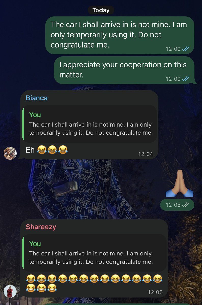 thaslickpastor's tweet photo. I currently do not have my car so I asked my friend to help me out. I had to put this disclaimer before showing up at the office 😂 https://t.co/E1wy9vZLyP