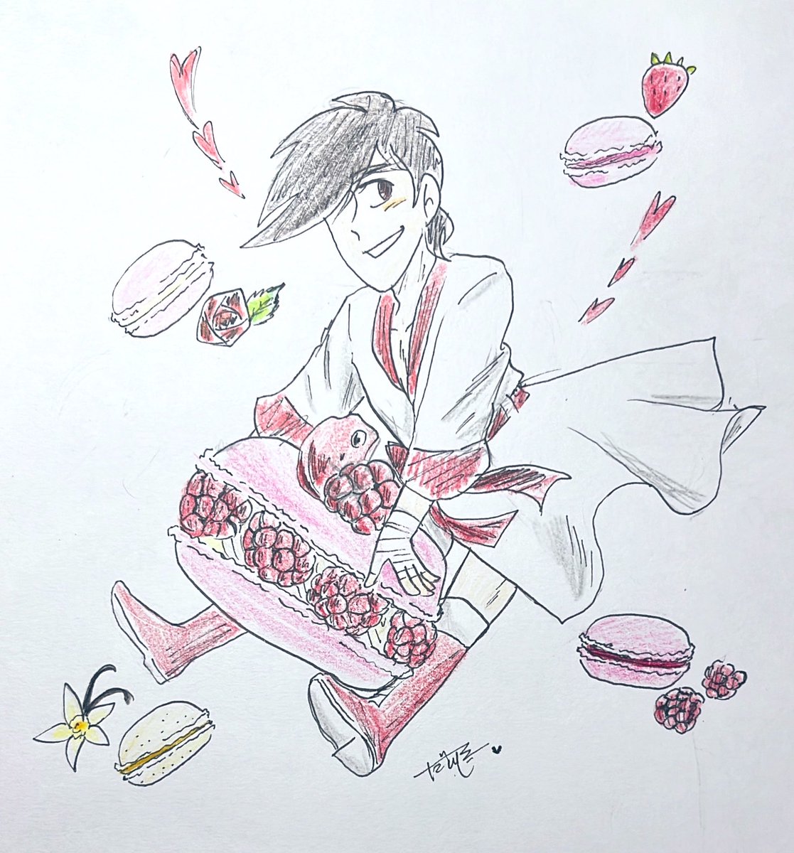 IoqPur3QGNb7hrd's tweet photo. 東京泊まった時の夜に食べたマカロン美味しかったですという落書き🍓🌹🏹 https://t.co/xGsq1HFqaM
