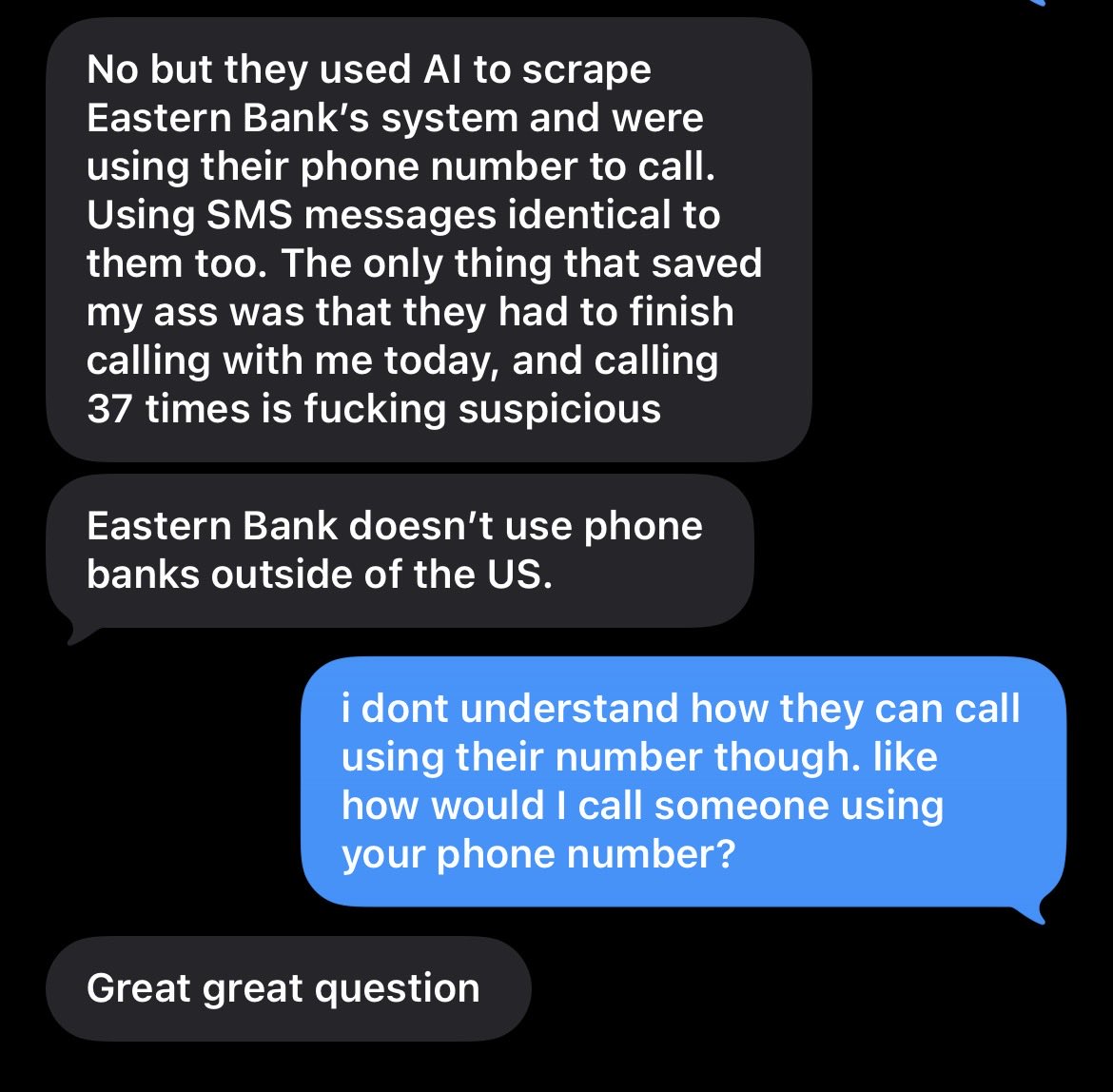 TinkeredThinker's tweet photo. My cousin had his bank account completely emptied yesterday and the nature of the fraud is breaking my brain. 

Somehow they are calling using the bank's actual phone number? How is this possible? https://t.co/5l1HWciR1g
