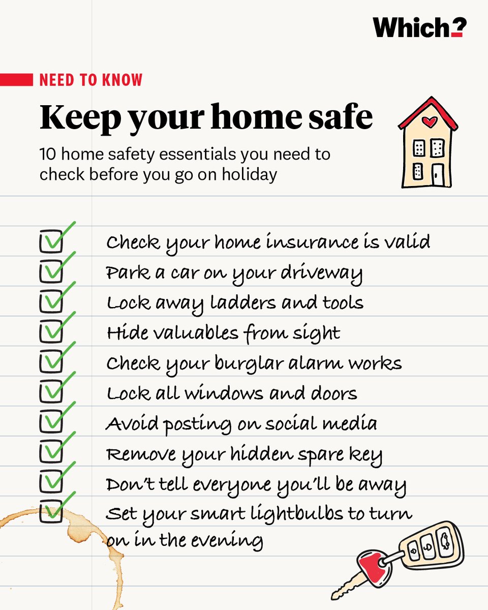 WhichUK's tweet photo. Going away this winter?✈️❄️  

Make sure your home stays safe while you're enjoying your break. 

Here are 10 quick checks to make before heading out the door 👇

https://t.co/mzp6gKA9xv https://t.co/q8XZg9gB16