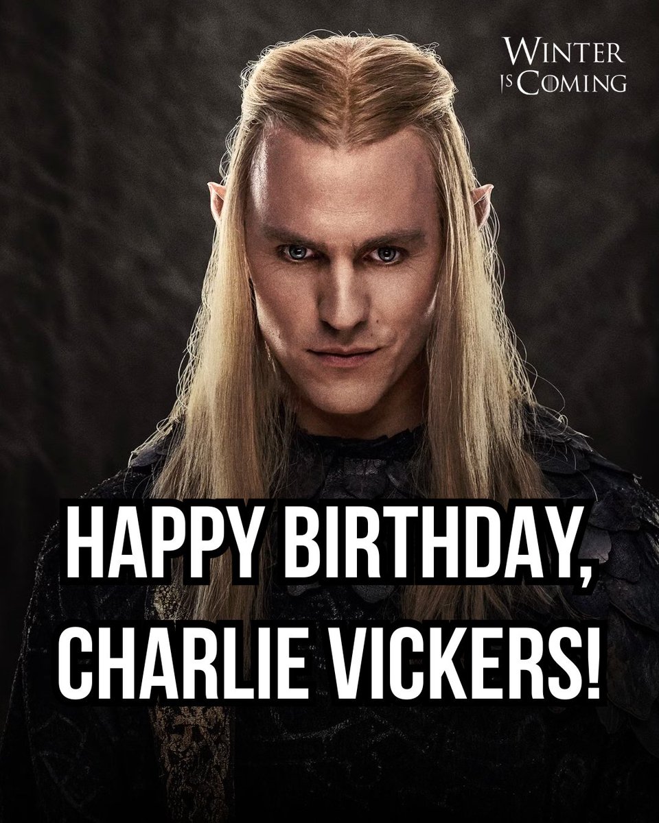 WiCnet's tweet photo. Charlie Vickers, the actor who plays Sauron in #TheLordOfTheRingsTheRingsOfPower, turns 34 today! 🎉 https://t.co/JoFp8OfI2A