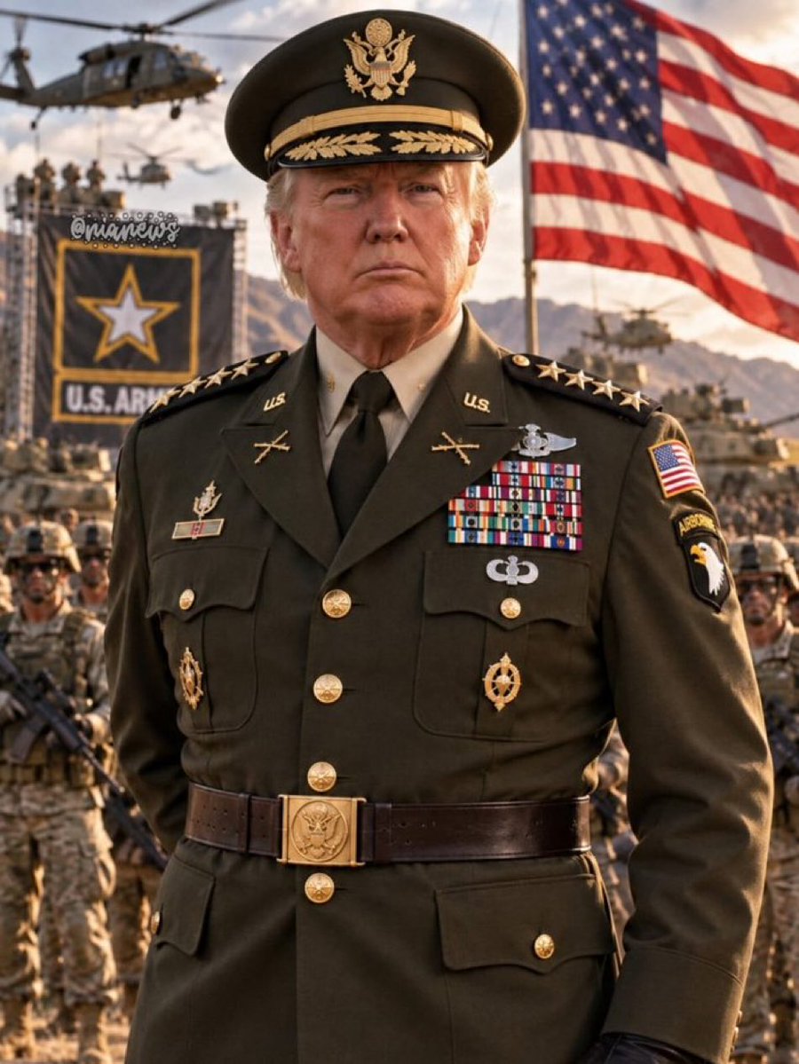 amnesia_olicia's tweet photo. If not a President, what profession would've suit Donald Trump?

For me "5-Star", I want to see Trump as a military officer because he’s strong, confident, bold, and decisive. He has that commanding personality and the ability to take charge. https://t.co/fW6OxNkfoZ