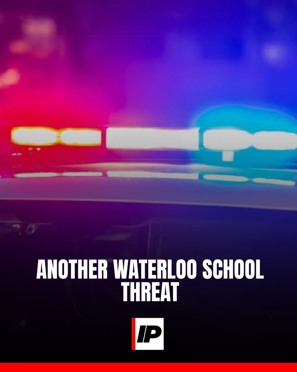 IowaPulse's tweet photo. WATERLOO, Iowa — Another school threat investigation has disrupted classes in Waterloo, just two days after a similar incident at West High School.

East High School and Bunger Middle School canceled classes and after-school activities Friday, Oct. 23, following a social media threat reported Thursday night.

The Waterloo and Evansdale police departments investigated the threat and have since determined that it does not appear credible.

The latest incident follows an unrelated investigation Wednesday at Waterloo West High School, where an anonymous threat prompted a temporary soft lockdown. Police also determined that threat did not appear credible.

Authorities have not announced any connection between the incidents.

Police say they will continue working with Waterloo Community Schools to monitor potential concerns and respond to any additional threats.