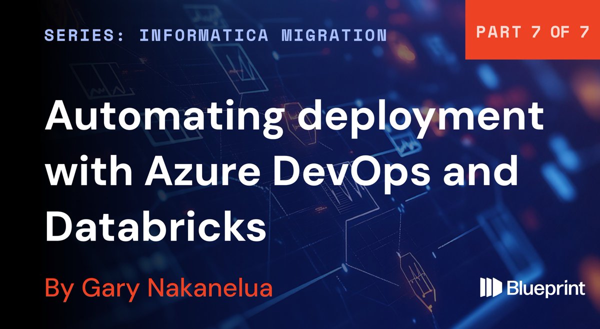 bpcs_tech's tweet photo. Converted code shouldn't sit idle waiting for deployment.​

Blueprint automates Azure DevOps pipelines, Databricks Jobs, and runbooks, reducing DevOps setup from weeks to under an hour.​

Read Gary's latest blog: https://t.co/otdB444mJF

#Databricks #AzureDevOps https://t.co/pD0y2nEc5e