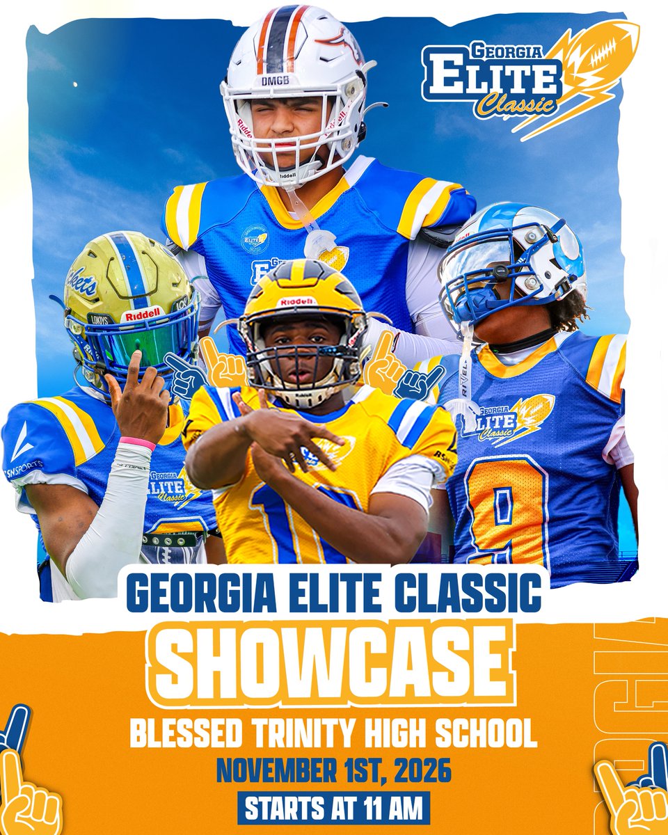 GAEliteClassic's tweet photo. There is still time to register!

Don't forget to sign up for the Georgia Elite Classic Showcase! Come showcase your skills for a chance to receive an official invite to play on TV in our Georgia Elite Classic All-Star Games in December!

📅: Sunday, November 1st
⏰: 11 AM
📍: Blessed Trinity High School
 🔗:https://t.co/WnKv2e1YLz