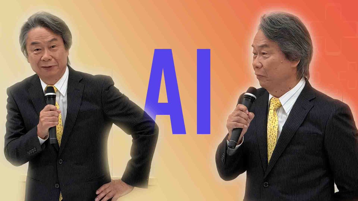 NinWire's tweet photo. Shigeru Miyamoto doesn’t believe AI will replace human creativity when it comes to game design. 

https://t.co/3UAAQ4Z8Si https://t.co/0ORqWHPe4X