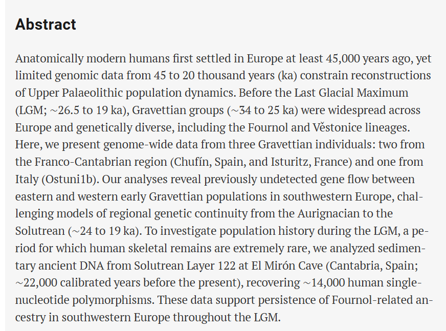 nrken19's tweet photo. Early Gravettian genomic data from Western Europe reveal population movements before the LGM

https://t.co/uVH8FRG7yE https://t.co/FdTiAjHVGw