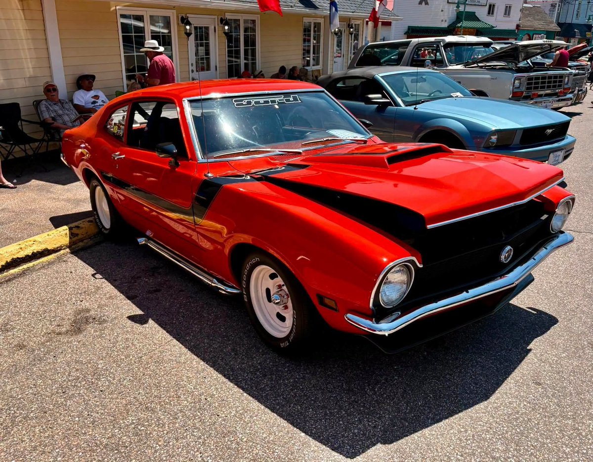 SummitRacing's tweet photo. Al M.'s '70 Maverick won best Ford at a local car show. "I have 3 Maverick's. Two 70s and a 71."

OK--Ford guys, we're calling it a #FordFriday! Share your Blue Ovals--any years, models, and engines. Let's see what you got! https://t.co/n6mJgpAxPR