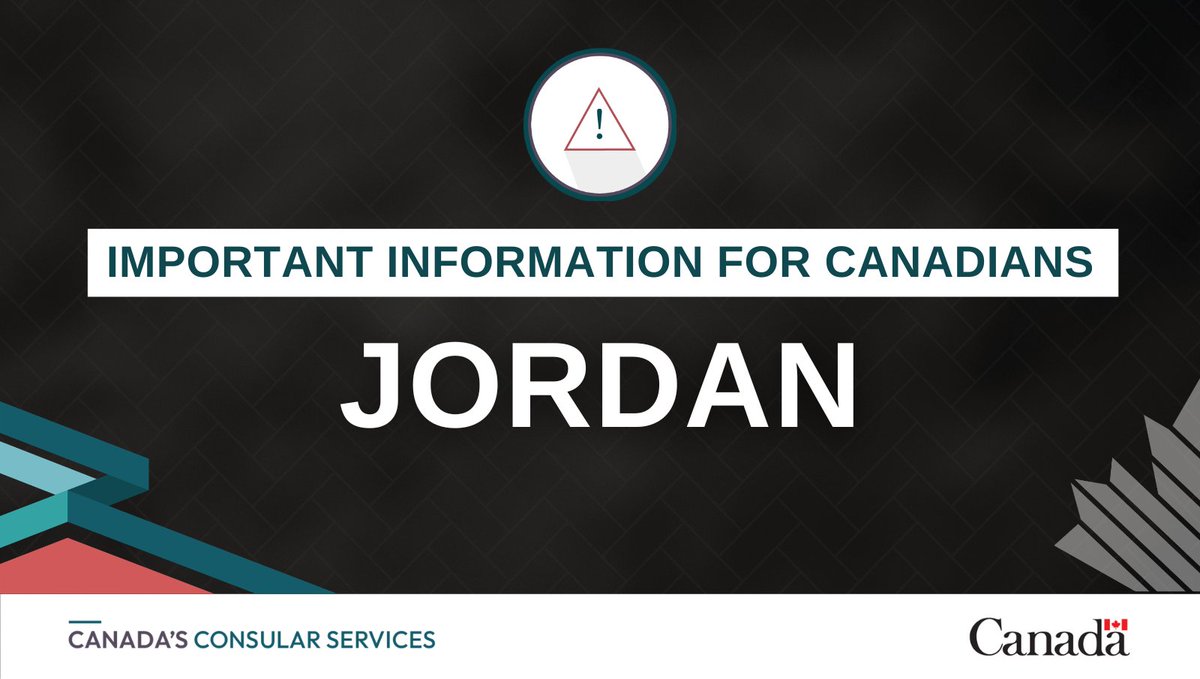 TravelGoC's tweet photo. We have updated our travel advice for #Jordan due to a shooting in the #Karak governorate. Expect a heightened security presence, including checkpoints. 

Follow the instructions of local authorities and consult our advice: https://t.co/UKKDe5k5x7 https://t.co/hPUzU8KKGr