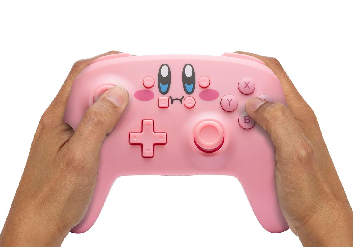 NinWire's tweet photo. PowerA Wireless Controller for Nintendo Switch - Kirby Mouthful down to $31.49 at Amazon. (#ad) https://t.co/zUWrUzaaDO https://t.co/EVVzGA9Zjz