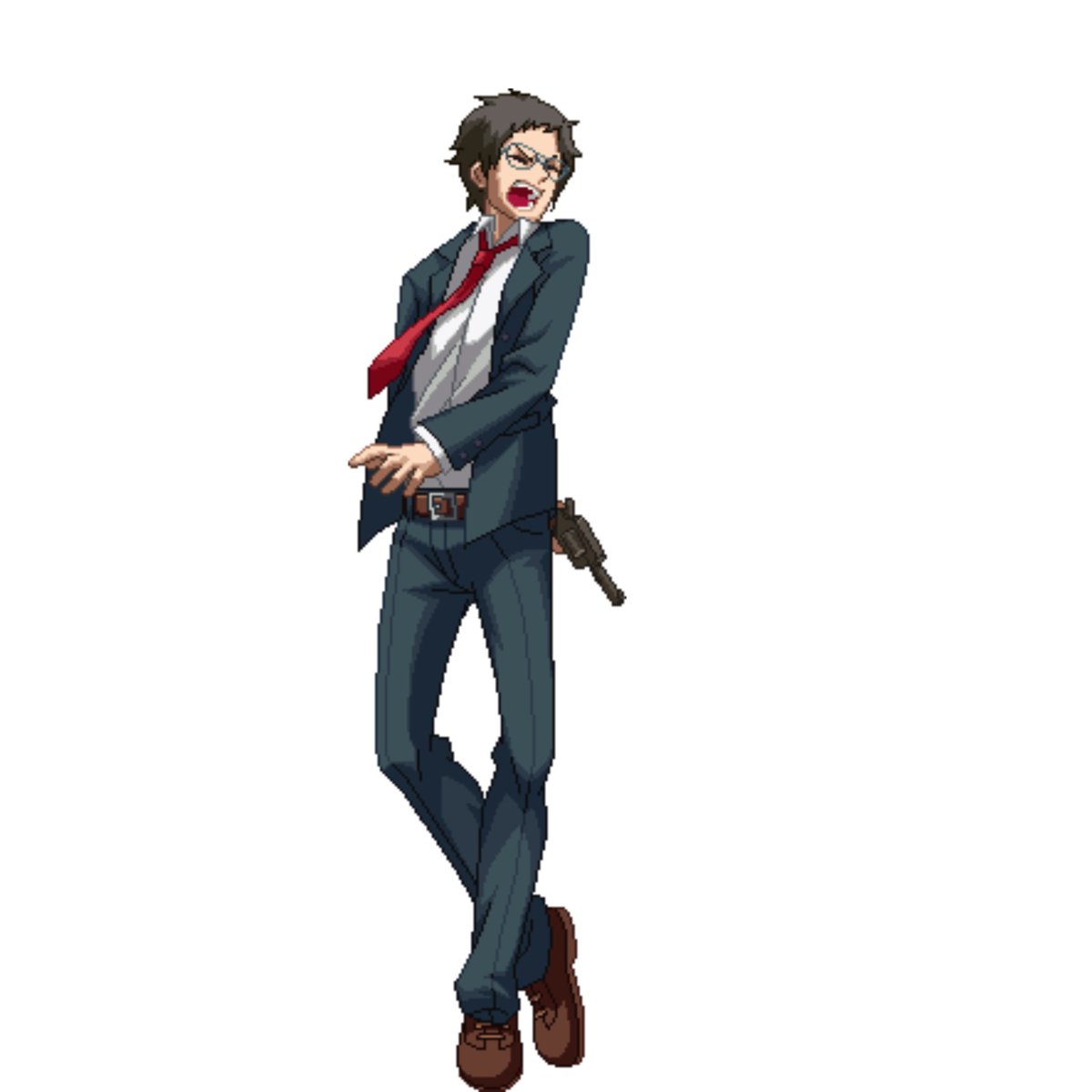 orchidvictim's tweet photo. they cannot convince me adachi is ugly like .. him in glasses .. i like this pathetic man i do https://t.co/tCznpBXvKY