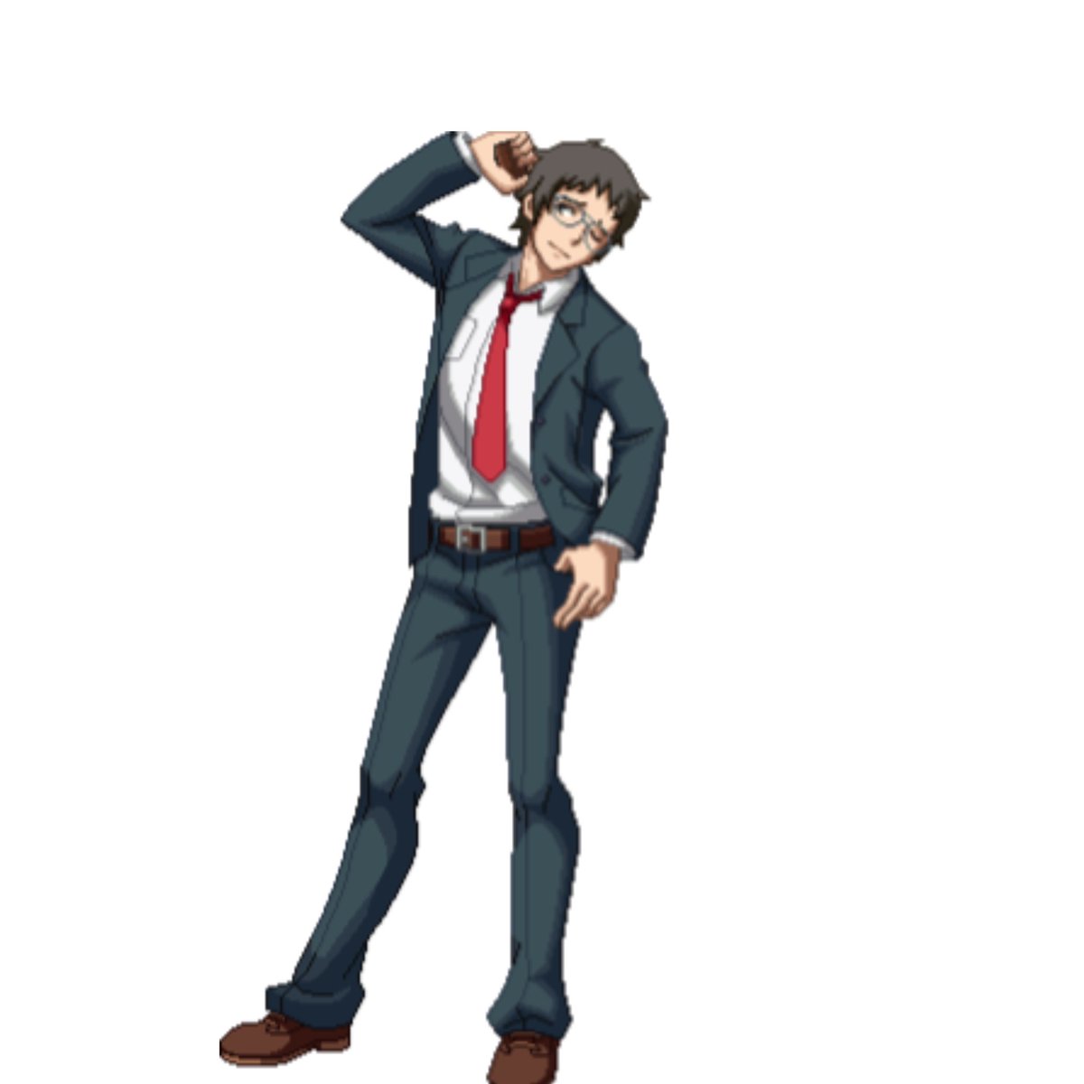 orchidvictim's tweet photo. they cannot convince me adachi is ugly like .. him in glasses .. i like this pathetic man i do https://t.co/tCznpBXvKY