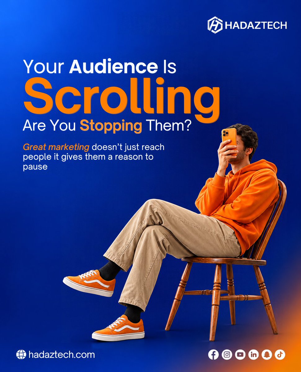 Hadaztech's tweet photo. Your audience is scrolling. The real question is, what will make them stop for your brand?
Posting consistently is good, but if your content doesn't speak to your audience, solve a problem, spark curiosity, people may keep scrolling without giving your business a second thought. https://t.co/pHQgjV4QiD