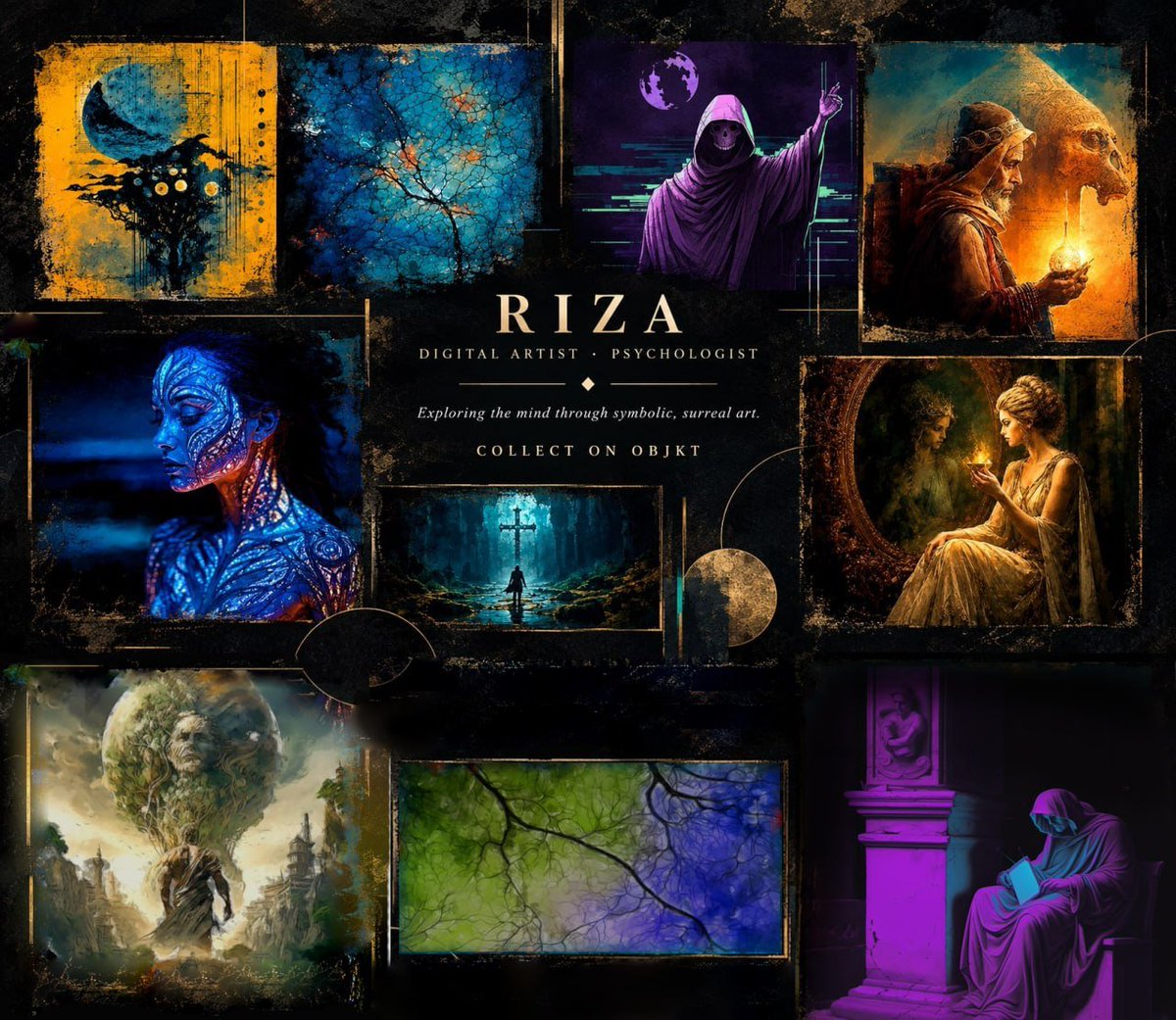 riza_jam's tweet photo. Hey, I’m Riza — a digital artist and psychologist. 🎨

🖌️ I create symbolic, surreal artworks exploring the human mind, dreams, and the unseen sides of existence.

Discover my collectionsand  my art on Objkt 

📎https://t.co/eRGbMEBXuJ

#Tezos #NFTArt #tezosnft #objkt https://t.co/EQCeynhCnn