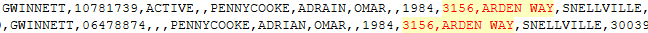 theGAnerds_Real's tweet photo. "They" love to steal the identities of low propensity voters.  
Adrain Omar Pennycooke is cloned
Reg ID 06478874 and Reg ID 10781739

The 064 number has NEVER been on any of our voter rolls but was cancelled for "No Activity in 2 election cycles" (ie - purged)

His other 107 number is active and just moved from Gwinnett to DeKalb county.  BUT that is not the vote.

The vote came from the dark database (Reg ID 06478874).  

Will bet $10 this guy didn't vote.  That Reg ID was not on the 9/3,10/1, or 10/12 voter roll.  His identity was stolen/cloned and dropped in from the hidden second set of election books used to alter elections.

Keep reposting!  Why don't you tag @GaRepublicans @AAGDhillon  and @GaSecofState each time?  Don't become numb to the fraud.  SHARE!😎
