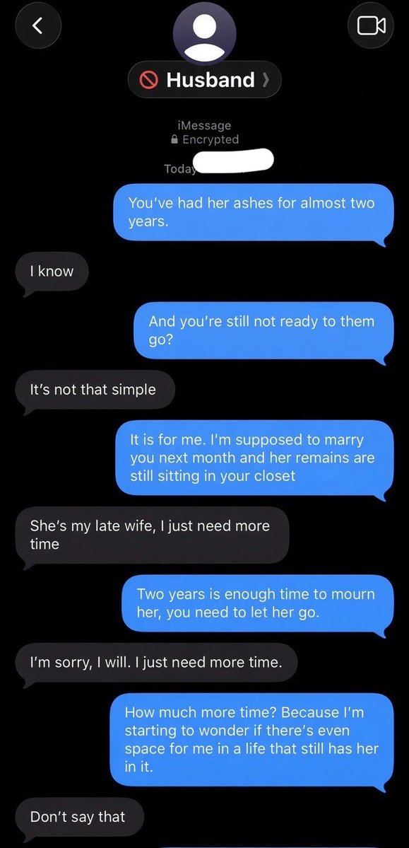 yasminfyne's tweet photo. Turns out I’m not getting married anymore because I suggested my fiancé gets rid of his ex wife remains. https://t.co/vGyUdfasBw