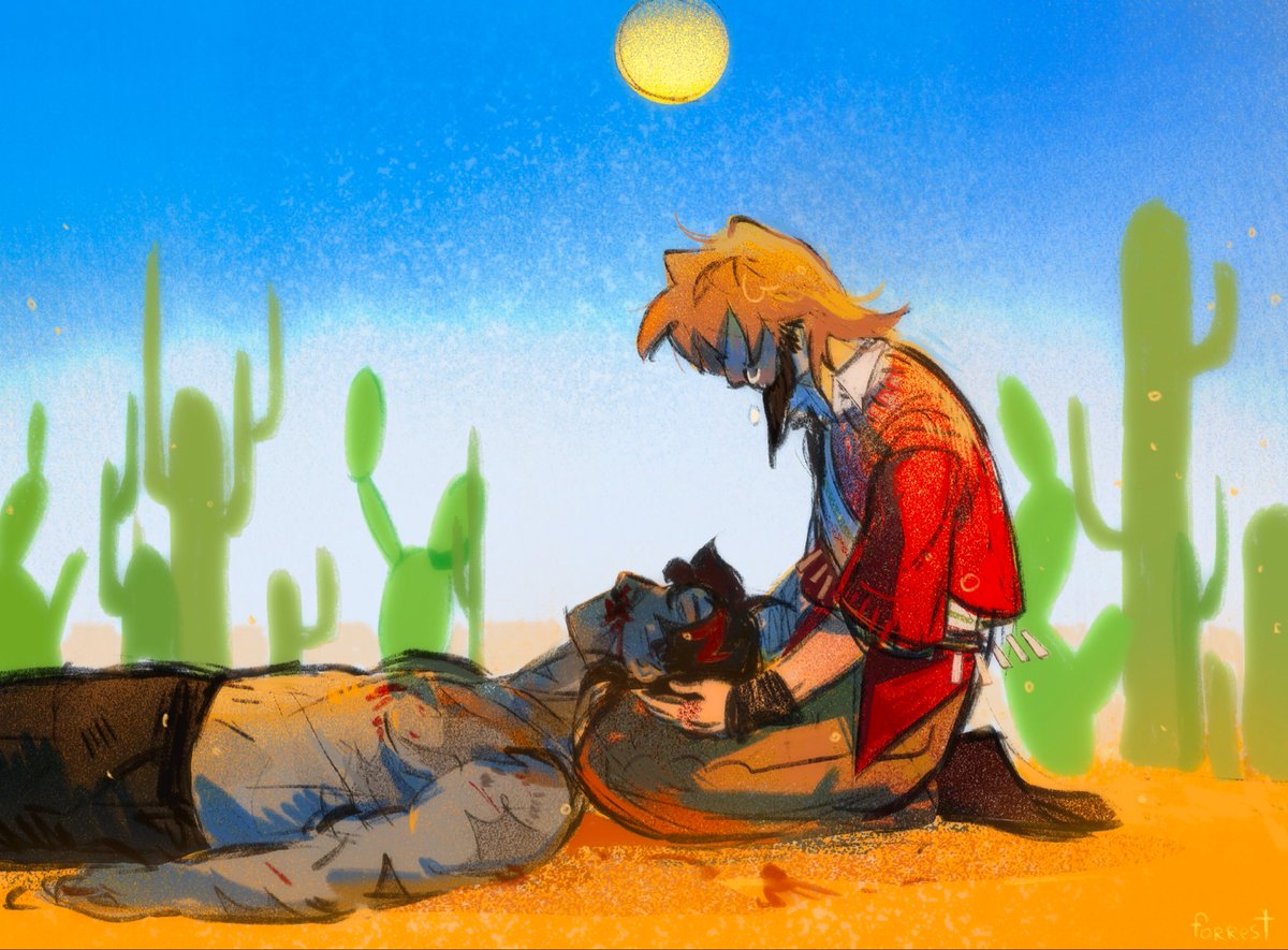 forrest13_'s tweet photo. Did a first time stream and drew desert duo <3 https://t.co/pFpUKfd0RS
