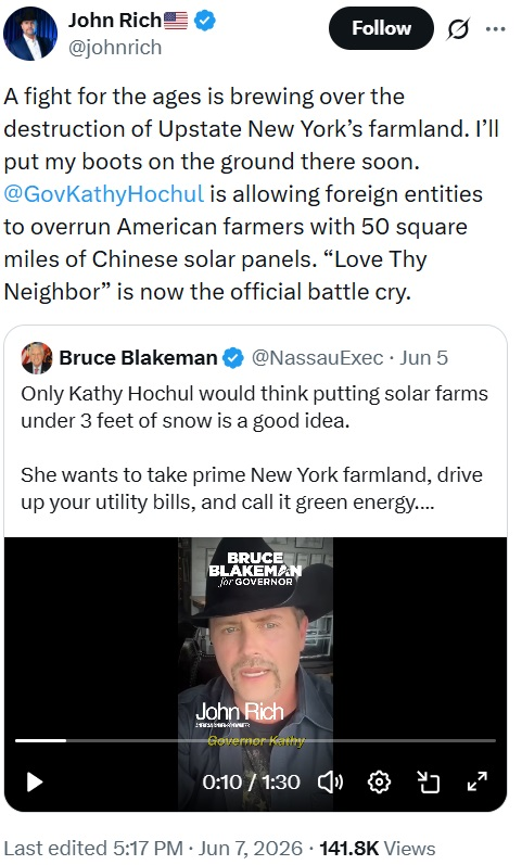 BigTechProblems's tweet photo. There are many reasons a broad cross-section of Americans oppose multi-thousand acre solar projects.

One needn't be opposed to renewable energy to acknowledge the threats.

Thus it's striking "the cavalry" speaks little of them yet non-stop dog whistles about "foreign entities." https://t.co/knDb0CYfQW