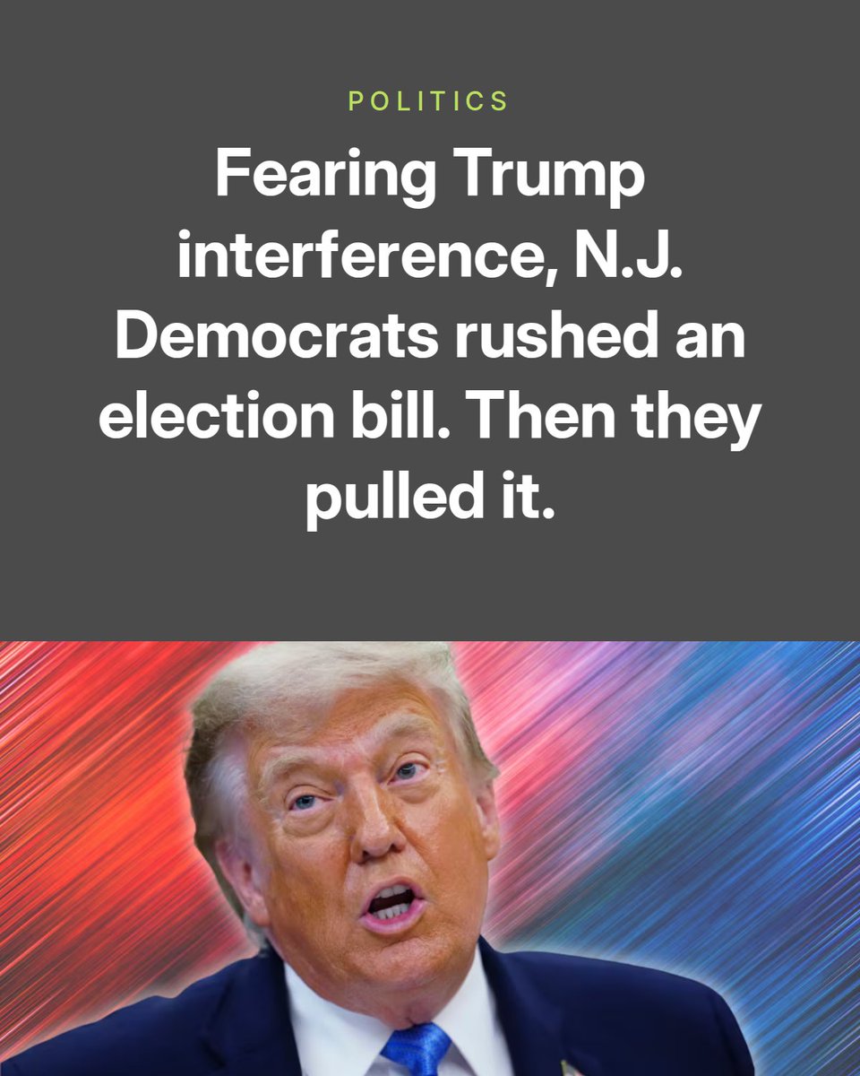 njdotcom's tweet photo. New Jersey Democrats pulled a bill barring federal law enforcement and military from polling places after Gov. Sherrill's office raised constitutional concerns. Read more here 👉 https://t.co/Jxh2mGAnck https://t.co/XelCeHbytz
