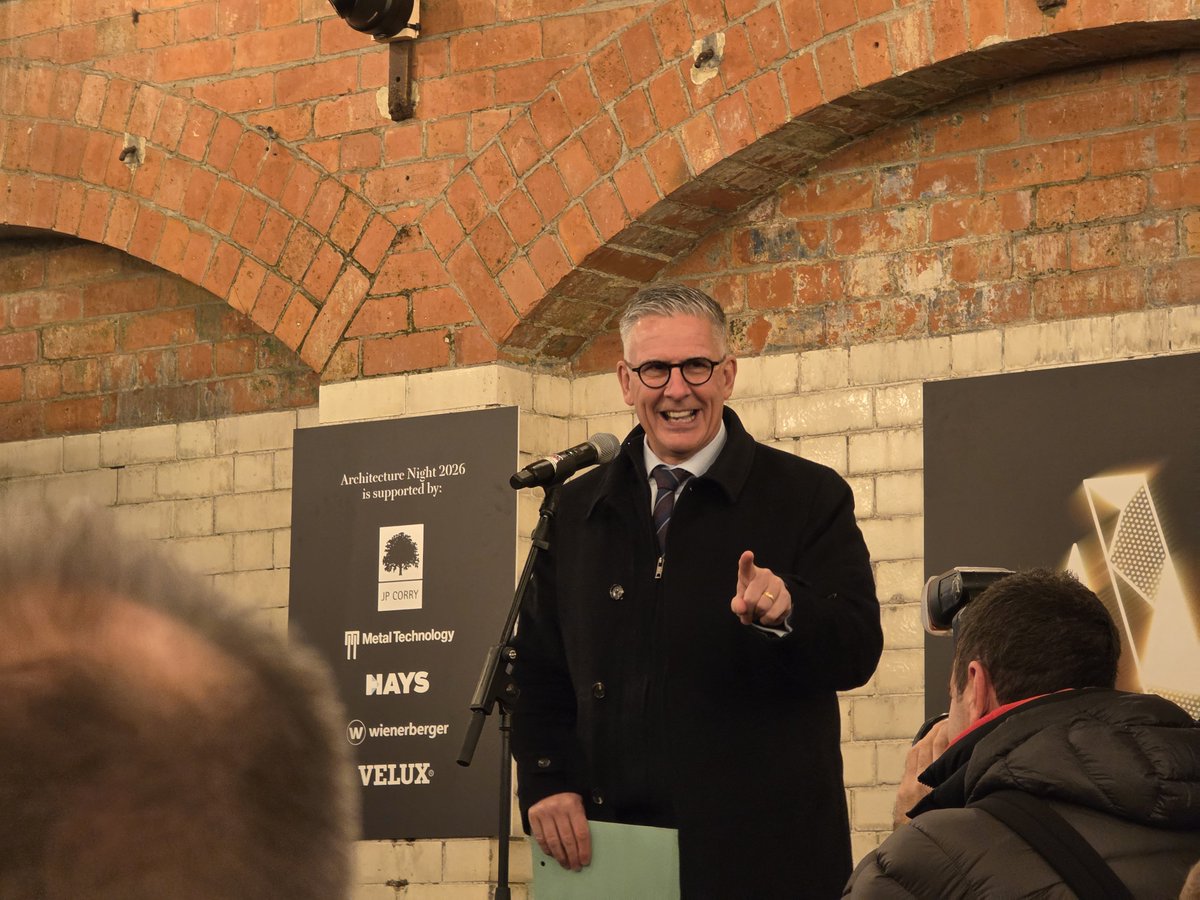 newsmulg's tweet photo. Architecture Night underway with @BBCMarkSimpson @ArchitectureNI at the Electric Light Station https://t.co/jJoAuqw1RK