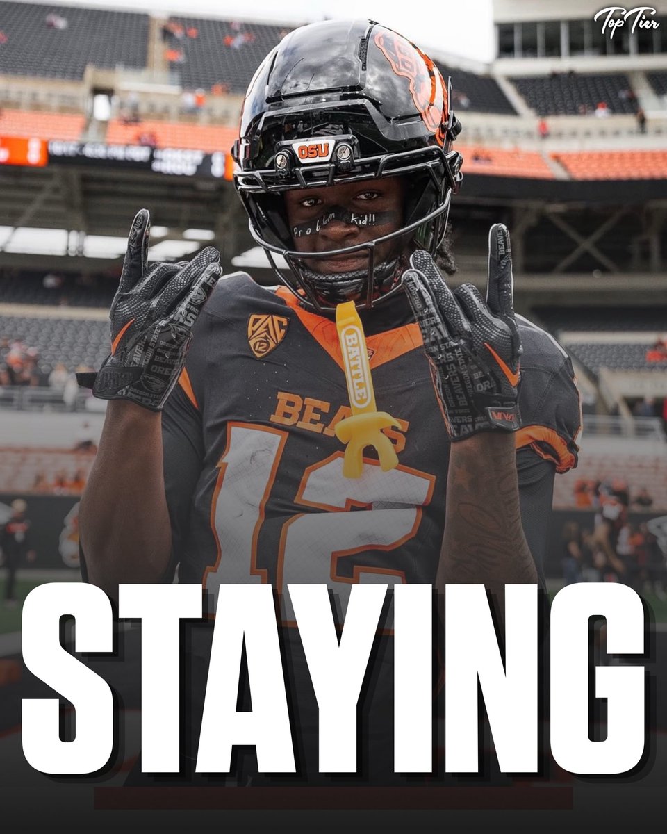TopTierStateX's tweet photo. Oregon State star wide receiver Jesse Legree has announced that he is NOT transferring and will be staying with the Beavers next year https://t.co/iyOOZbVc0a
