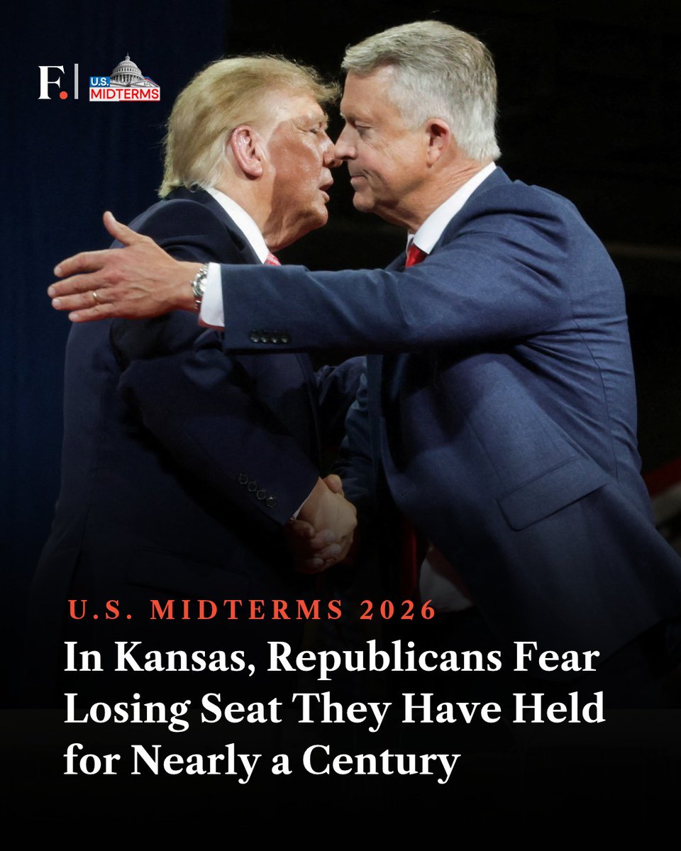 firstpost's tweet photo. Kansas has voted Republican for generations. Now, a race once considered safely red is turning into a serious test of Donald Trump’s political influence. https://t.co/3zjraDMtUE