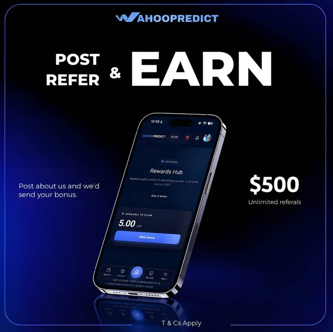 0x_sandip's tweet photo. Just discovered @Wahoopredict a fun real time prediction market for sports, crypto, news &amp; global events 🔥

Trade on what you think will happen next and climb the leaderboards!

Join with my link: https://t.co/ymXvH1Pz56 https://t.co/0ea43zvUWn