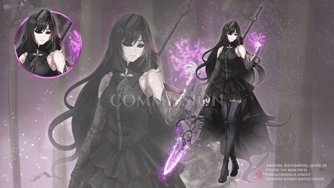 Yami1arts's tweet photo. @LoneWolf5855 I love the dark outfit and the purple glow it gives her such a cool magical vibe. The staff is a really nice touch too. What inspired you to design her this way? https://t.co/aBwFGGa2pY