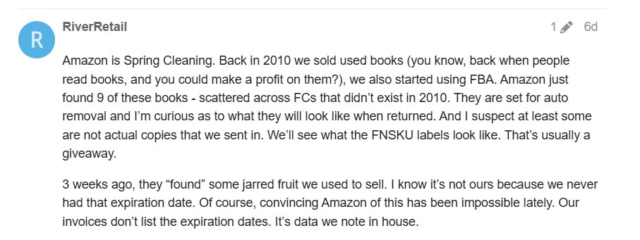 AmazonASGTG's tweet photo. An Amazon seller reports that Amazon just found nine books they shipped to FBA back in 2010.

That's 16 years ago.
Some were apparently sitting in fulfillment centers that 
didn't even exist when the books were originally shipped.

What's the oldest inventory Amazon has ever mysteriously rediscovered for you?