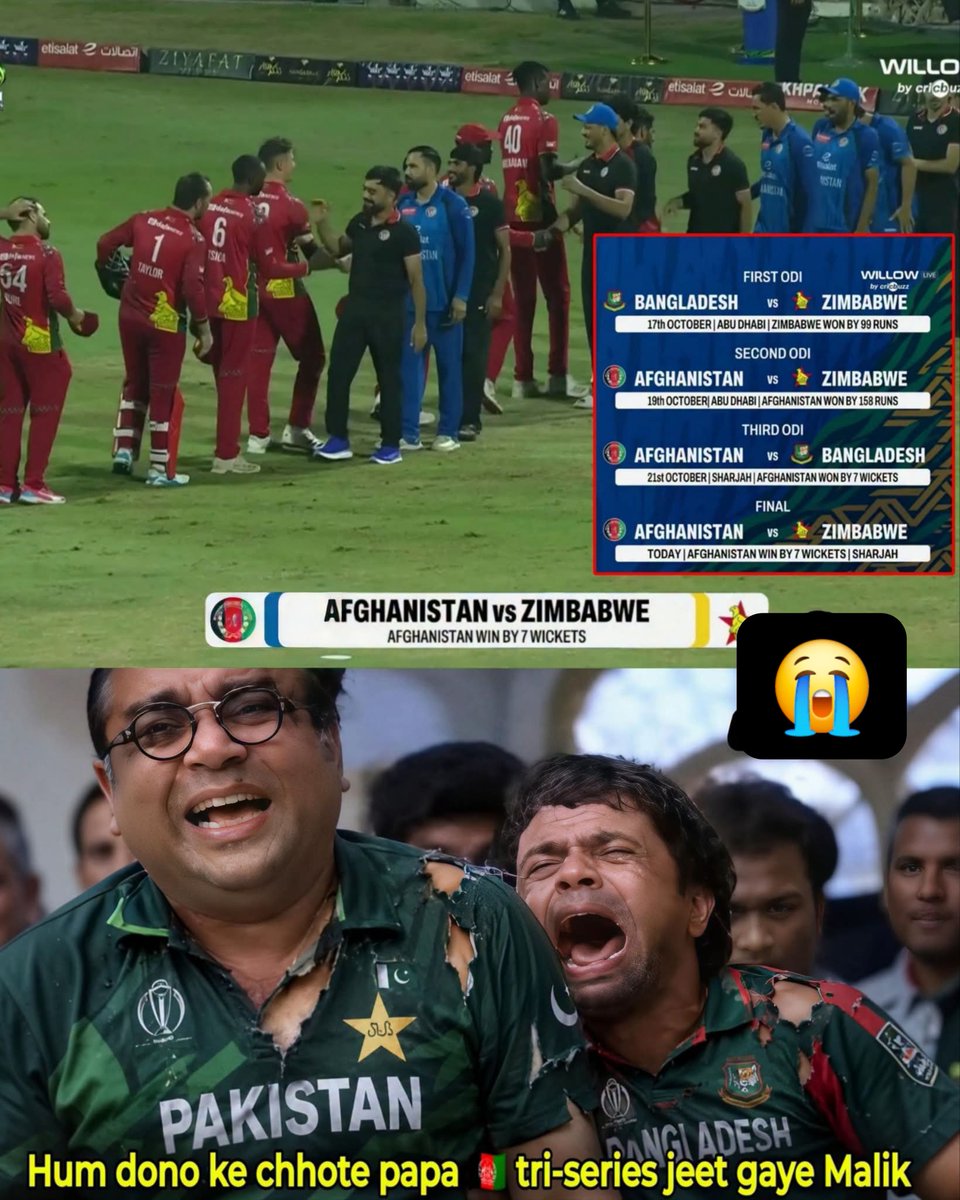 RealWahidaAFG's tweet photo. 🚨Asia’s 2nd-best team Afghanistan wins the tri-nation series defeating Bangladesh and Zimbabwe. 🇦🇫🔥

#AFGvsZIM https://t.co/JOBR7KDcvu