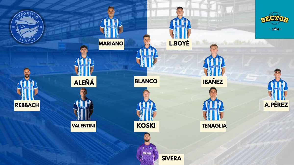 Sector104_'s tweet photo. 🚨🔵⚪ 11 TITULAR DEL DEPORTIVO ALAVÉS PARA RECIBIR AL MÁLAGA CF EN MENDIZORROZA!

❌ Se caen Toni Martínez y Jonny tras la derrota ante el RC Celta.

✅ Entran Mariano y A. Pérez para revertir la mala dinámica babazorra.
#AlavésMálaga #LaLiga https://t.co/jjTEY4FRPf