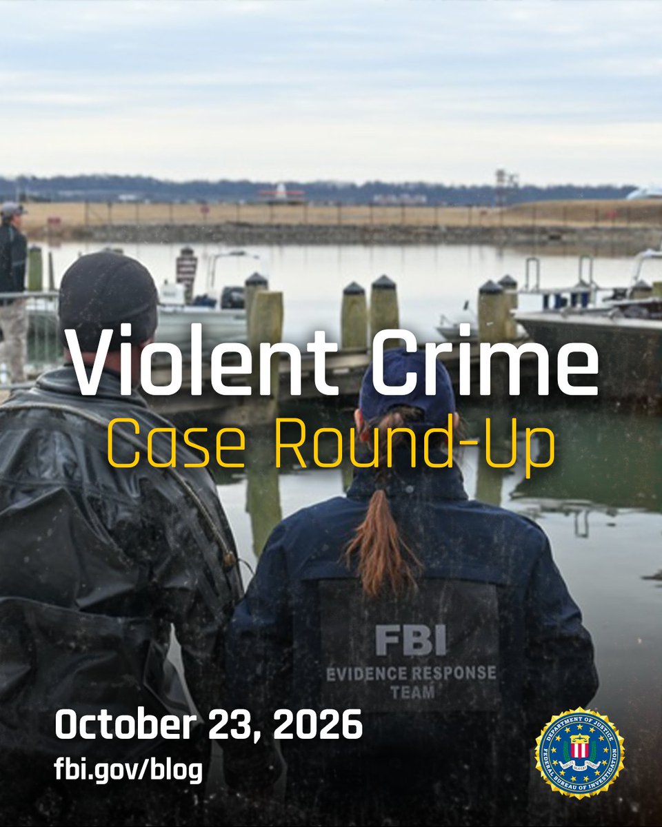 FBI's tweet photo. This FBI is crushing violent crime all over the country with our law enforcement partners. Read this recent round-up of violent crime stories:  https://t.co/WTIylvgySG https://t.co/NsC1iZ3WYe