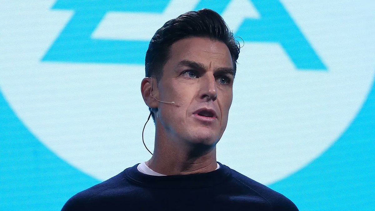 CodyFandom_'s tweet photo. Andrew Wilson is the CEO and Chairman of EA, the man directly responsible for the axing of Mass Effect Studio BioWare and firing of 400 people across EA, 50 of those positions being at BioWare. You want a villain, it's this man. https://t.co/Luw62JJI39