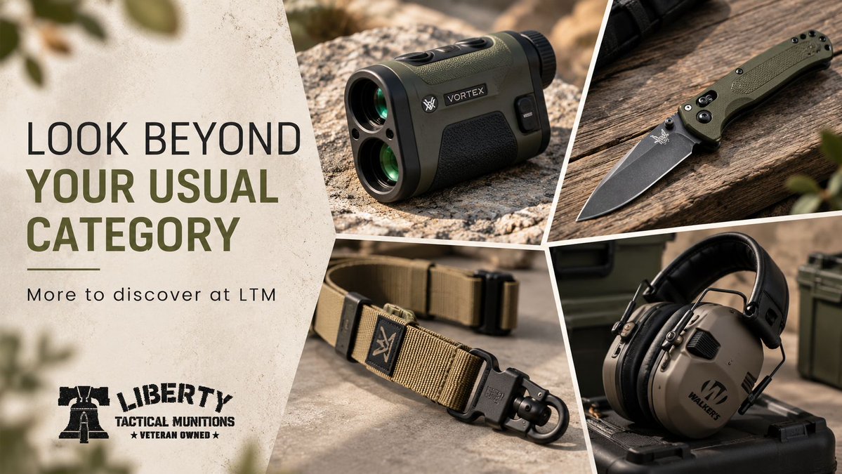 LTMunitions's tweet photo. Which product spotlight from this month was more useful to you?
Field knife, multi-tool, rangefinders, hunting shotshells — or something else?
#LibertyTacticalMunitions #VeteranOwned #TexasBased #BuiltOnTrust #StandardsDriven #ProfessionalApproach #CustomerFirst #LibertyStandard https://t.co/mZ7KghQAVM