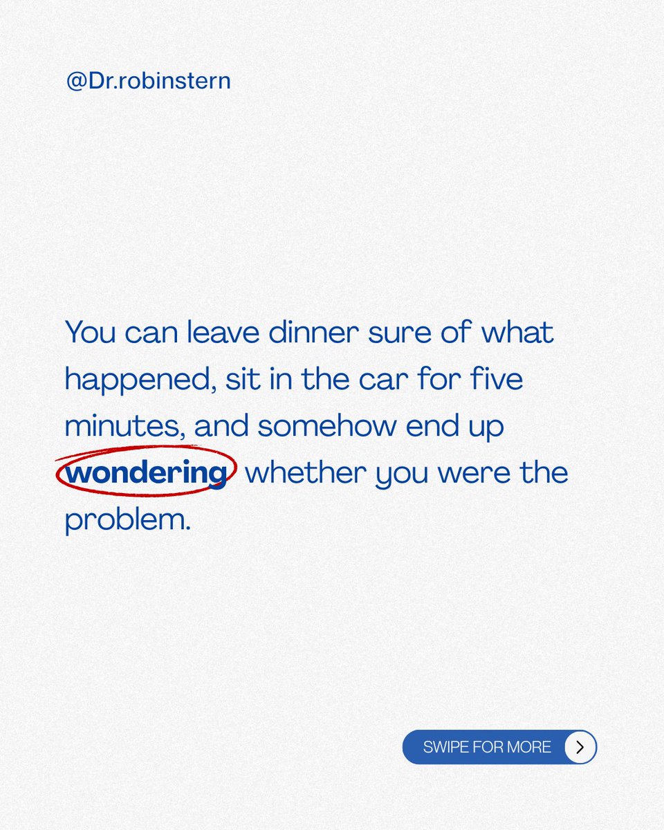 RobinSStern's tweet photo. Sometimes “you’ve changed” means the old guilt stopped working. If someone preferred you when you doubted your own memory, your growth may feel like a problem to them. Gaslighting gets harder once you trust what you know.

Listen: https://t.co/RSdaKdtpV1 https://t.co/p8R6vZNOqk