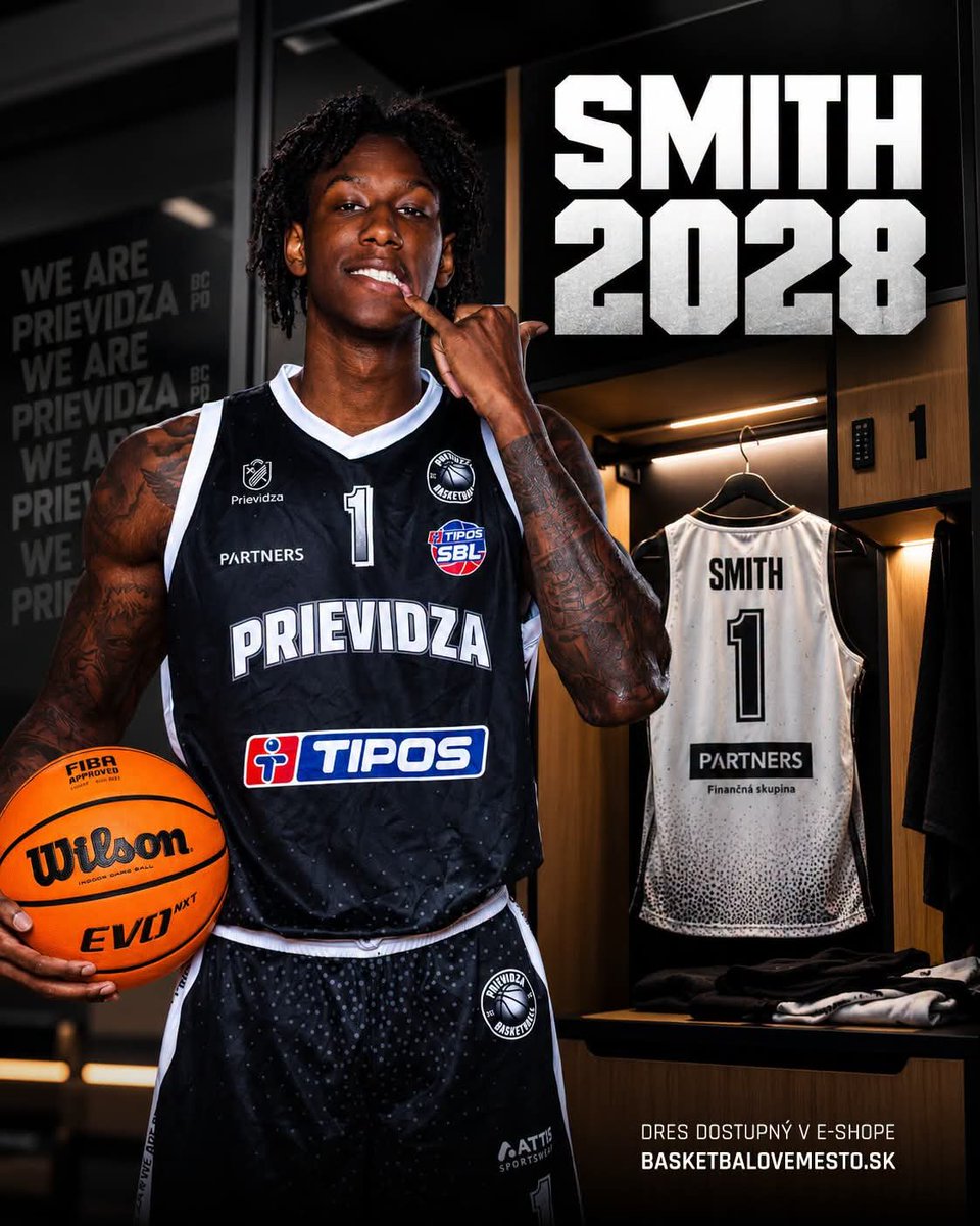 SCOUTORY's tweet photo. BC Prievidza extended the contract with rookie combo Jalen Smith early until 2028. Exciting prospect, huge upside as a complete guard. Trying to break the endless cycle of one year deals and wholesale roster turnover. https://t.co/GBcv7T1ew9