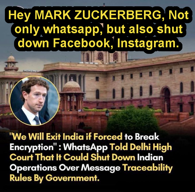 CriticsAnalysis's tweet photo. Hello @finkd - please shutdown @facebook @instagram also along with @whatsapp in #India. Please do it ASAP. Pack your bags and never come back. Let's see if you have a real spine. #whatsapp #facebook #instagram #markzuckerberg #zuckerberg #donaldtrump #narendramodi https://t.co/9d6Ur36rS2