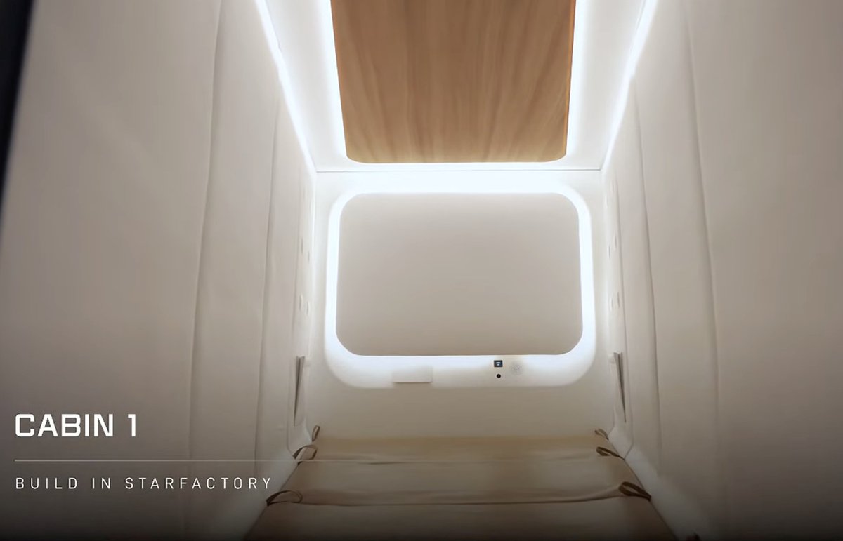 SawyerMerritt's tweet photo. NASA and @SpaceX have just shared new images of "Cabin 1" inside Starship for future astronaut missions. It's built in Starfactory at Starbase, Texas.

They also shared some new renderings of Artemis III docking adapter: https://t.co/hGQ0tp4iaB