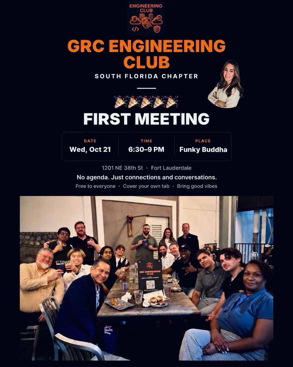 MiKeMcDnet's tweet photo. #SouthFlorida #GRC #Engineering #Club
1st Meeting @ @funkybuddhabrew https://t.co/s4uSdvK20f