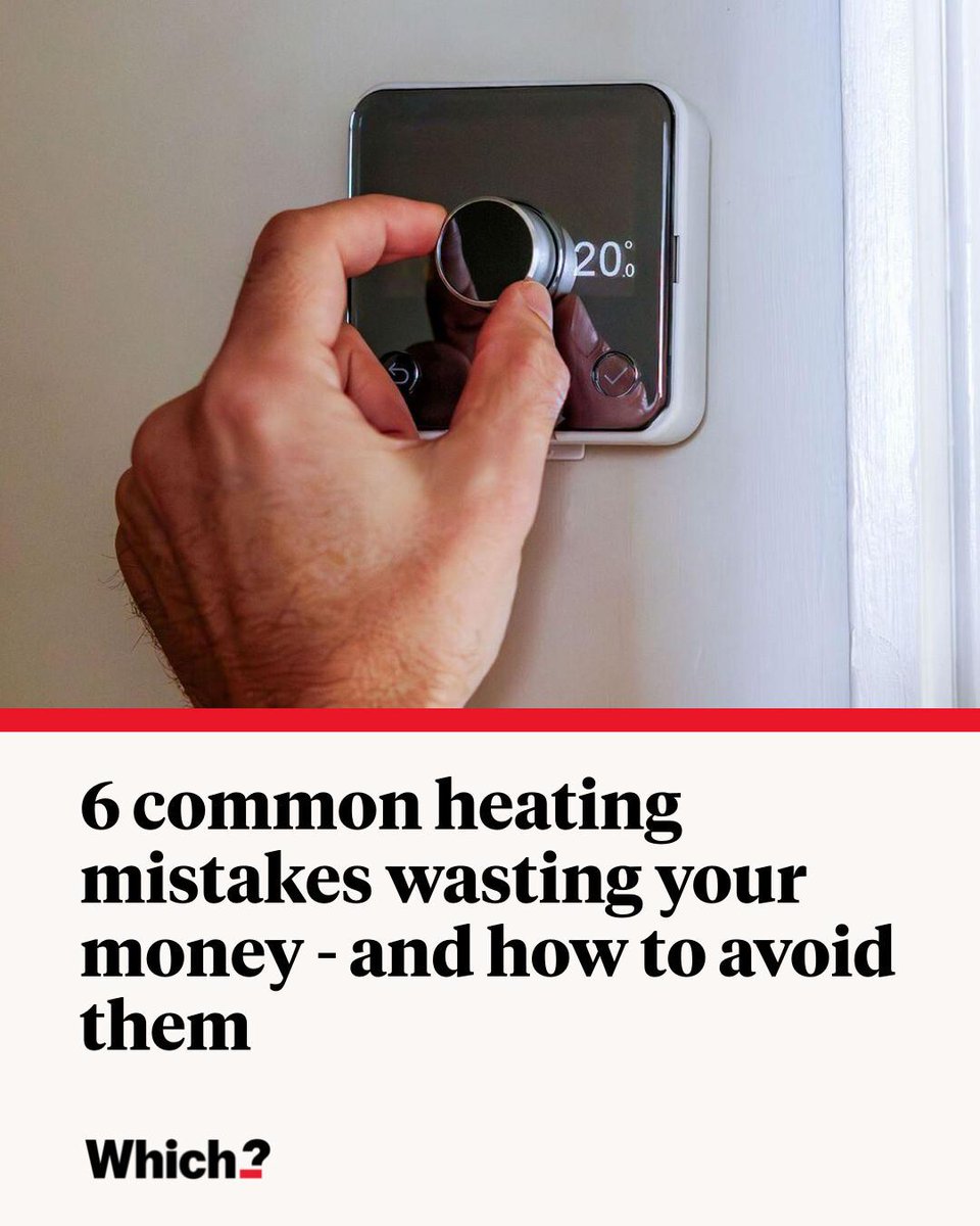 WhichUK's tweet photo. Are simple heating mistakes quietly driving up your energy bills? 🥶 

From blocking radiators with furniture to turning the thermostat up too high, small habits could be costing you a fortune. 

Discover 6 easy ways to keep warm for less this winter:
https://t.co/Cb3B92tNTf https://t.co/a4S2JljLpc