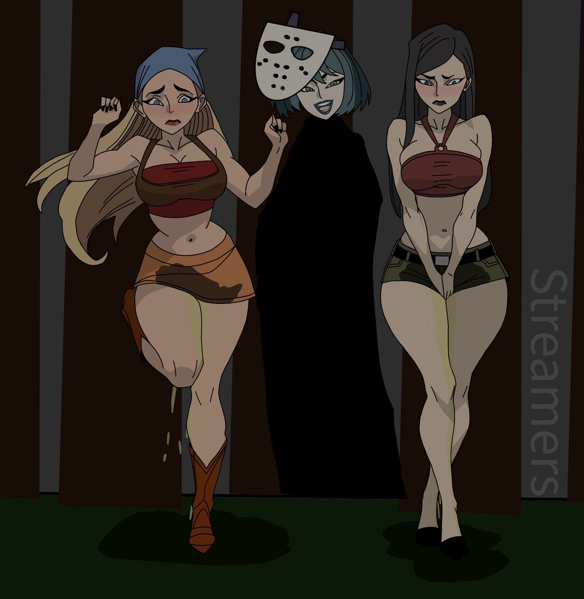 Streamersomo's tweet photo. Heather and Lindsey
Is 1 of 2 Halloween edition draws ^.^
＃おもらし #omo 
#omorashi https://t.co/9n0ex9KrtO