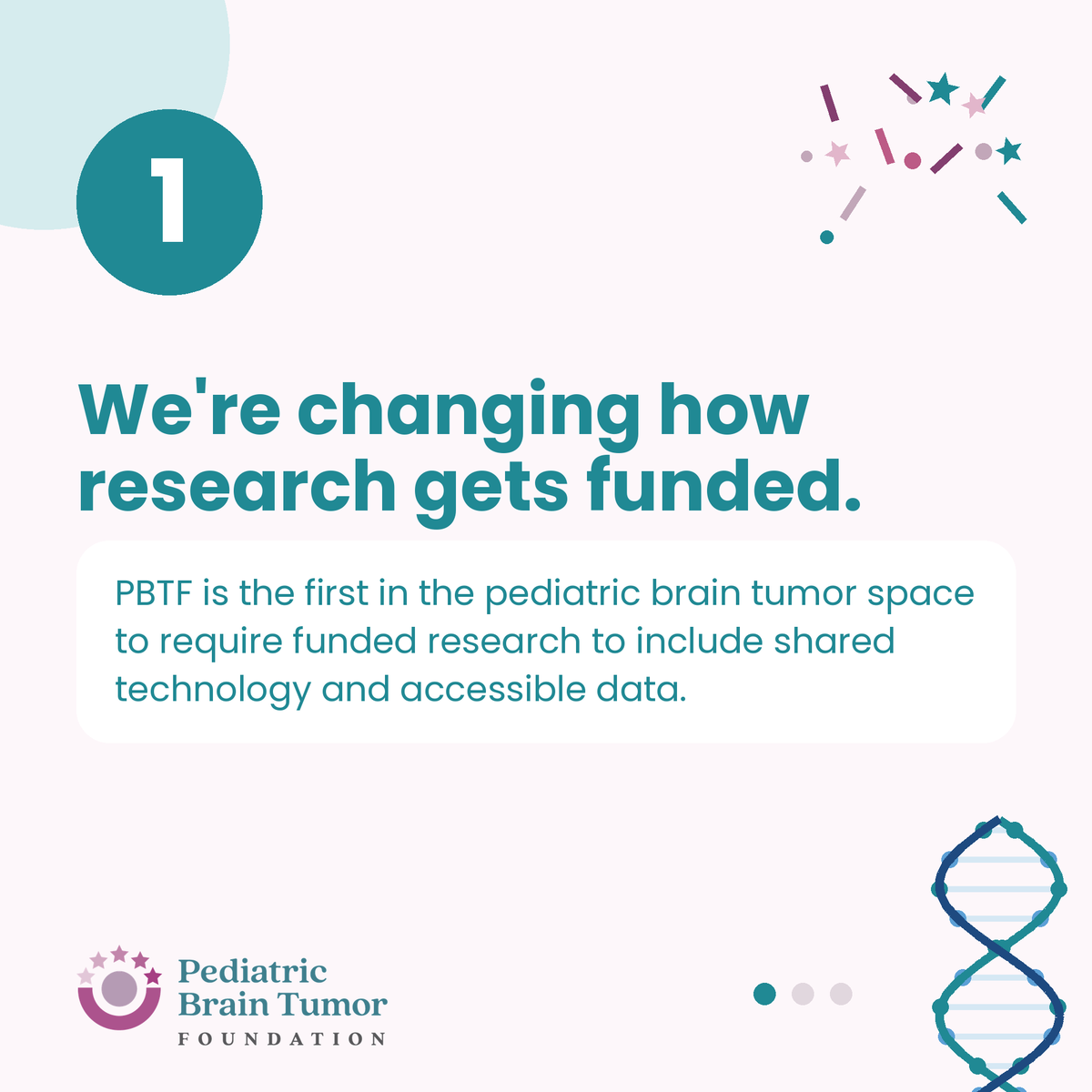 PBTF's tweet photo. 3 things changing the future of brain tumor research 🔬
1️⃣ We're changing how research gets funded
2️⃣ Discoveries are meant to be shared
3️⃣ Your gift helps keep it moving
Fuel this new era: https://t.co/FFNn2kXSRW https://t.co/JDcbCsKjB7