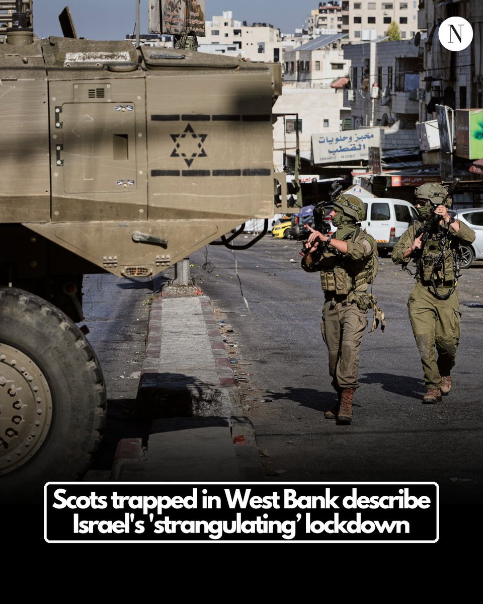 ScotNational's tweet photo. EXCLUSIVE: A Scottish Palestinian Solidarity Campaign delegation is trapped in a 'strangulating' lockdown in the West Bank

The group have been cut off after Israel said it instructed security forces to immediately cordon off the city of Hebron and prepare to fully close all of the West Bank, starting on Friday