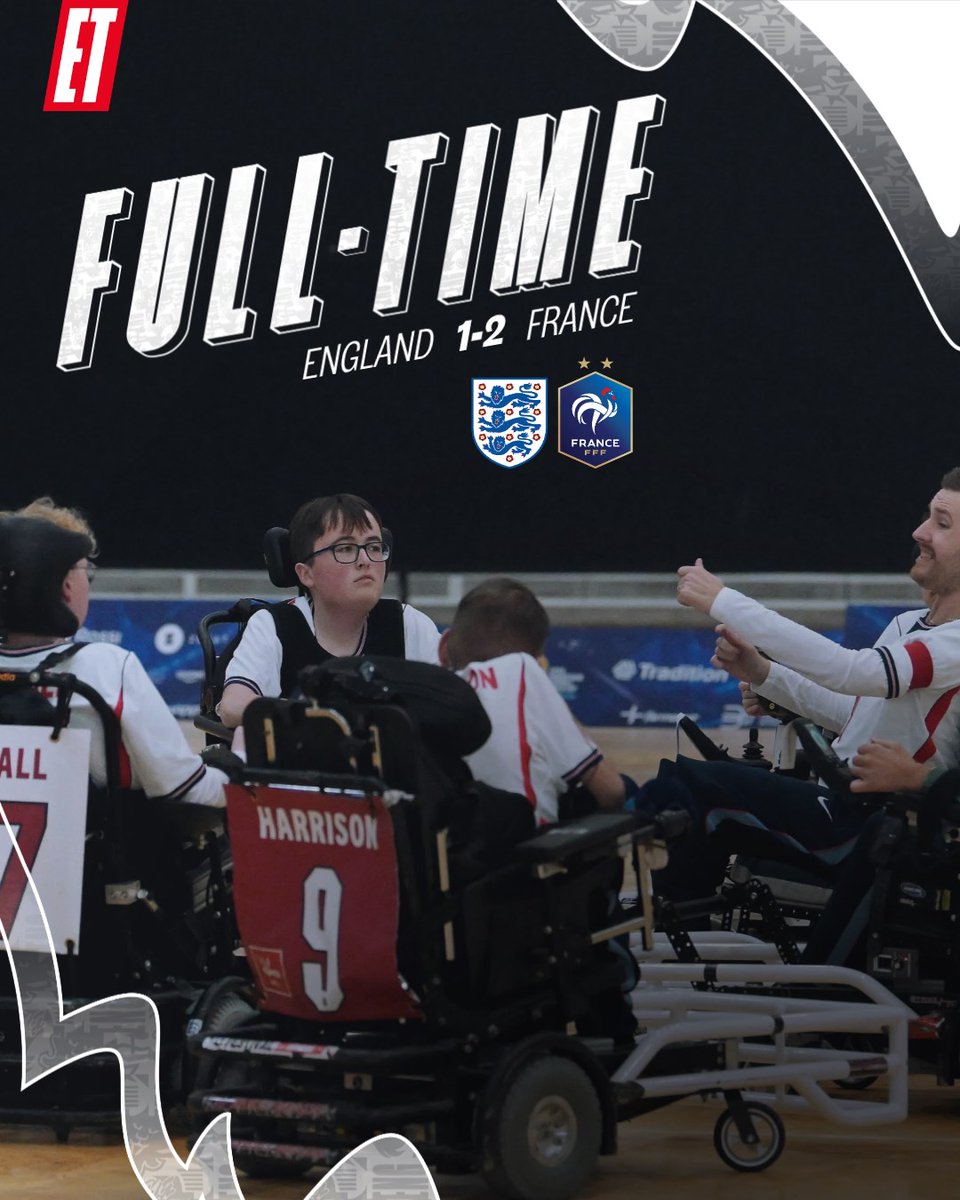 England's tweet photo. Our England Powerchair Team are beaten in the FIPFA World Cup Final, with France's goal in the first half of extra-time proving the winner. https://t.co/UjuxLtM1Ep