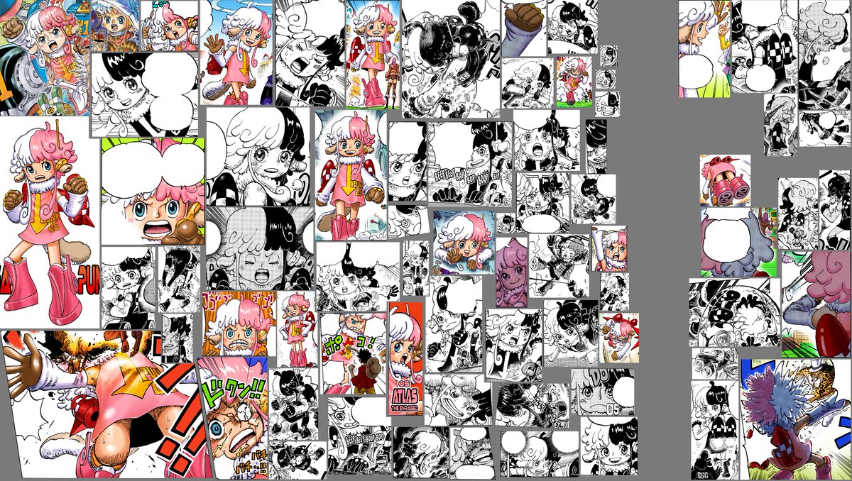 DazzieEdits's tweet photo. Atlas (Egghead) [Best Of] Manga collage for drawing references
#OnePiece https://t.co/oDpYdo32oL
