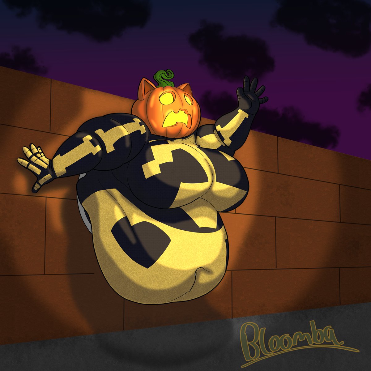 bloomba_art's tweet photo. My first post here! Spice had a disagreement with a wall #SpiceFortnite #furryart #fatfurs https://t.co/xx7HtKOH3e